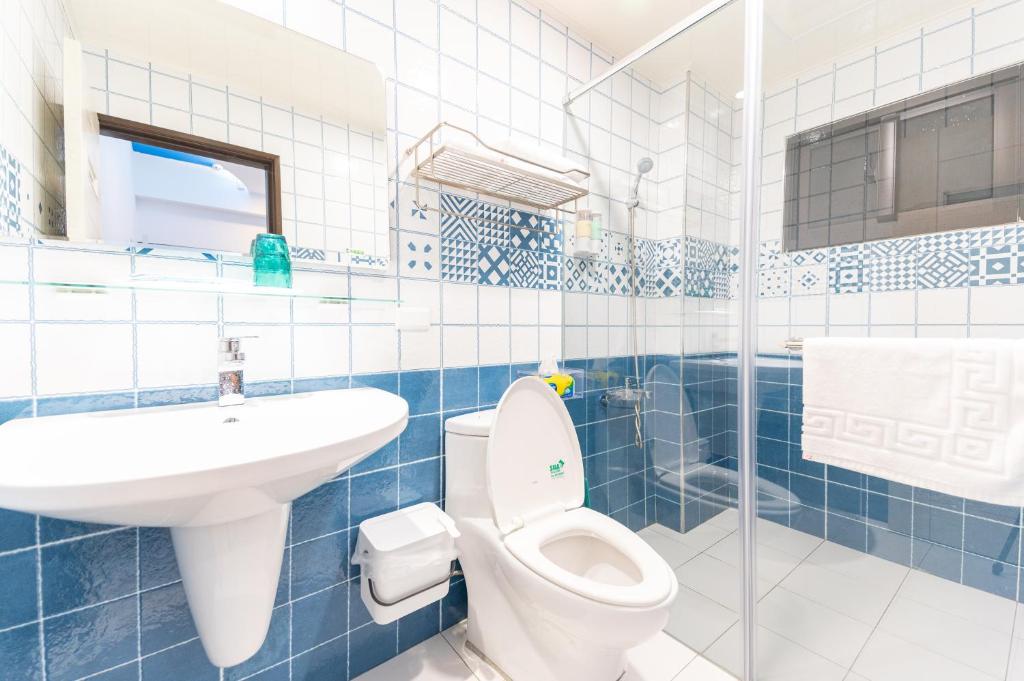 Koupelna v ubytování Haipai Sweetheart Homestay