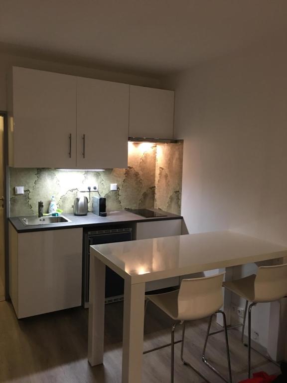 Kuchyň nebo kuchyňský kout v ubytování Apartmán Čertovka