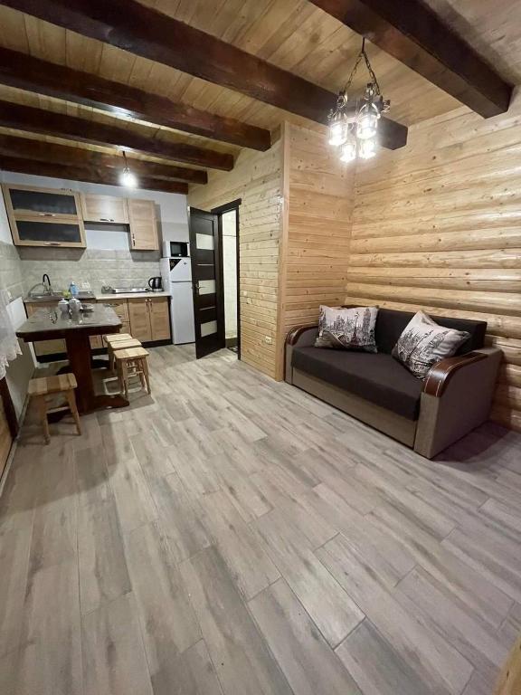 Kuchyň nebo kuchyňský kout v ubytování Dva Braty eco
