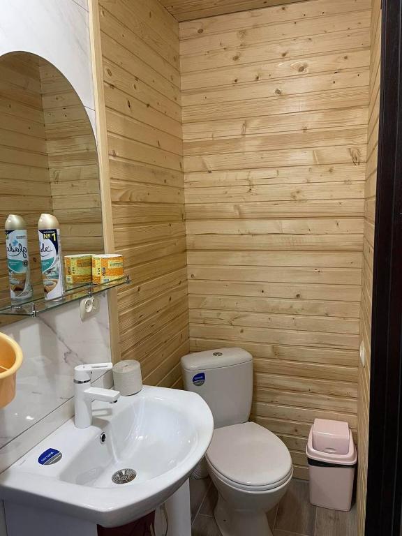 Koupelna v ubytování Dva Braty eco