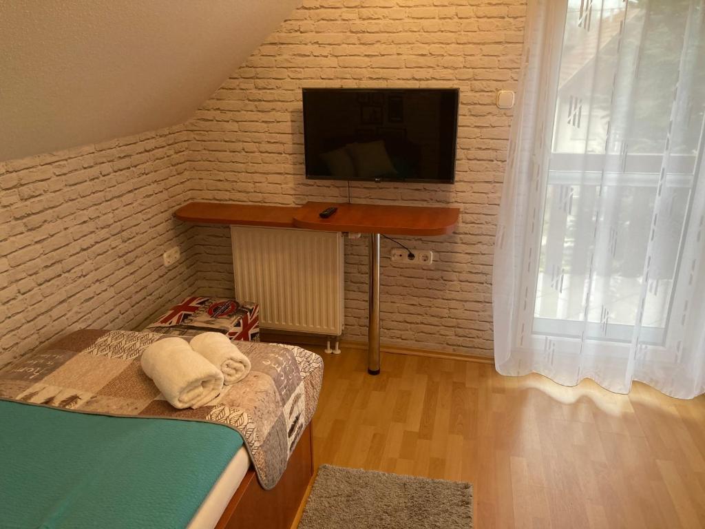 TV a/nebo společenská místnost v ubytování Príma Vendégház