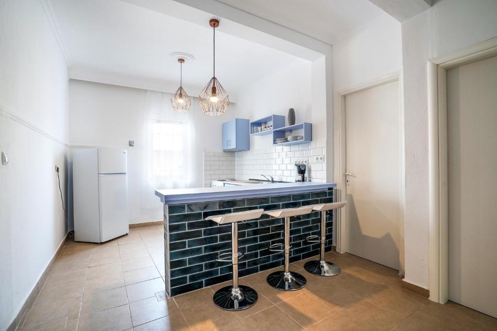 Kuchyň nebo kuchyňský kout v ubytování Dimitra Beach Apartments - Nea Karvali Kavala