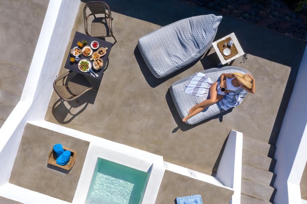 Posezení v ubytování Santa Irina Luxury Sunny Lofts