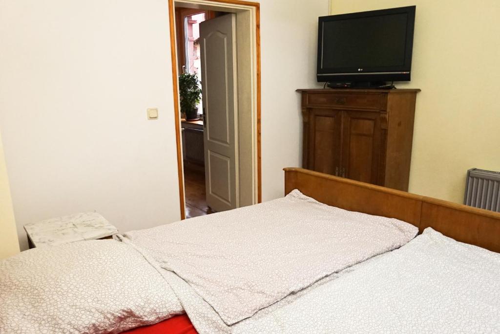 Postel nebo postele na pokoji v ubytování Alte Mühle Kelbra - ehemalig ALBIG