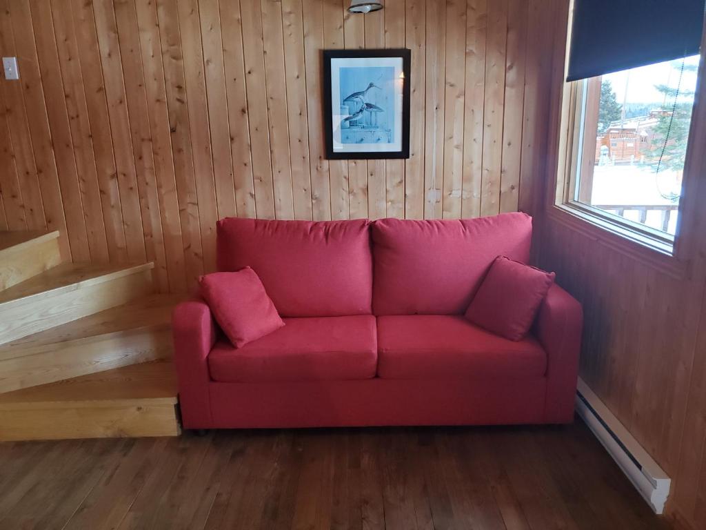 Posezení v ubytování Chalets de l'Anse Ste Helene