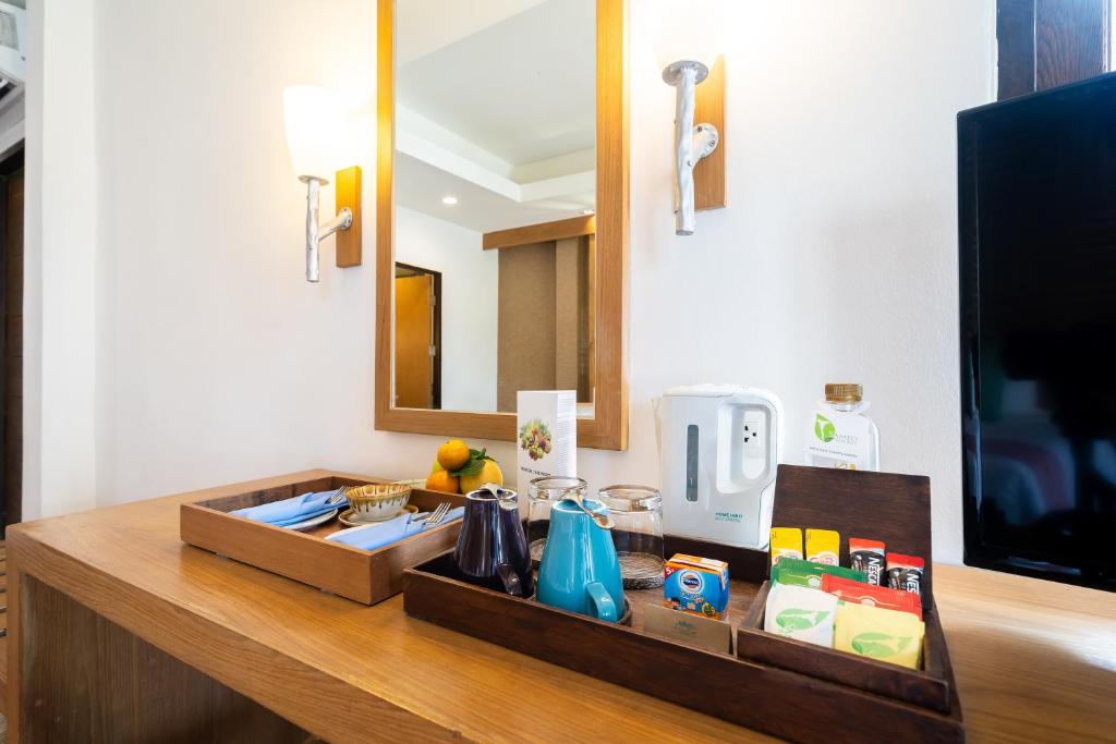 Kuchyň nebo kuchyňský kout v ubytování Ao Prao Resort