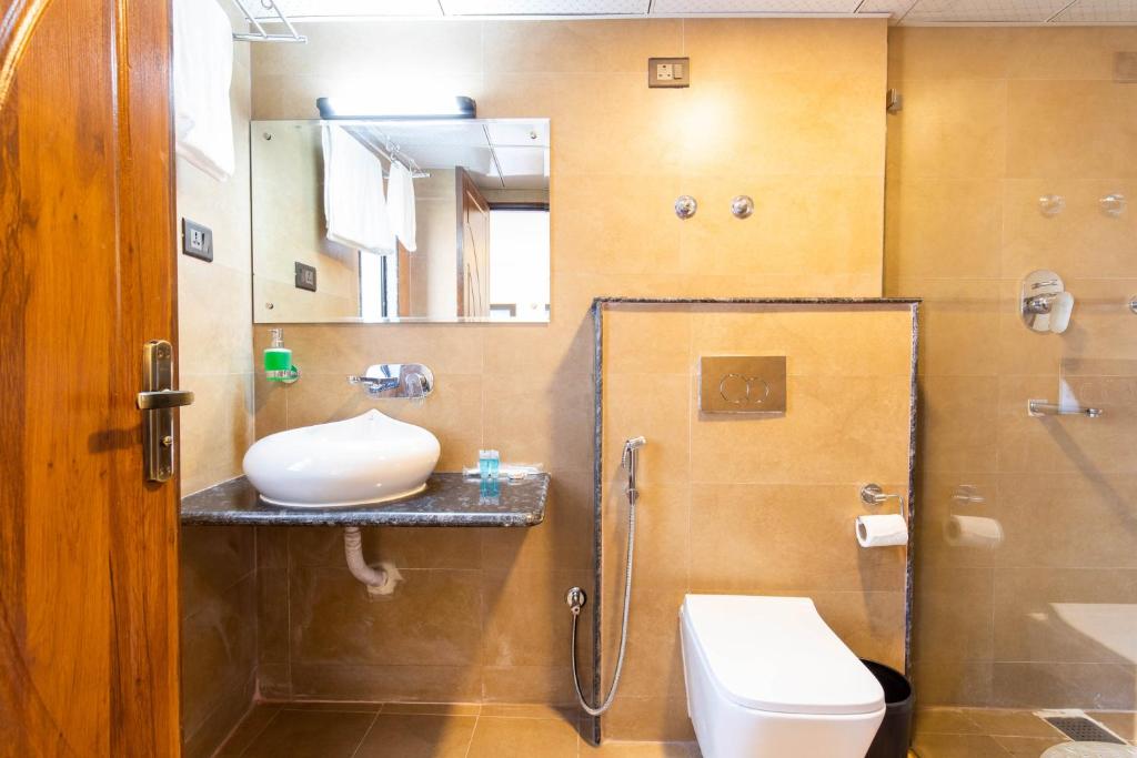 Koupelna v ubytování Hotel Wawa