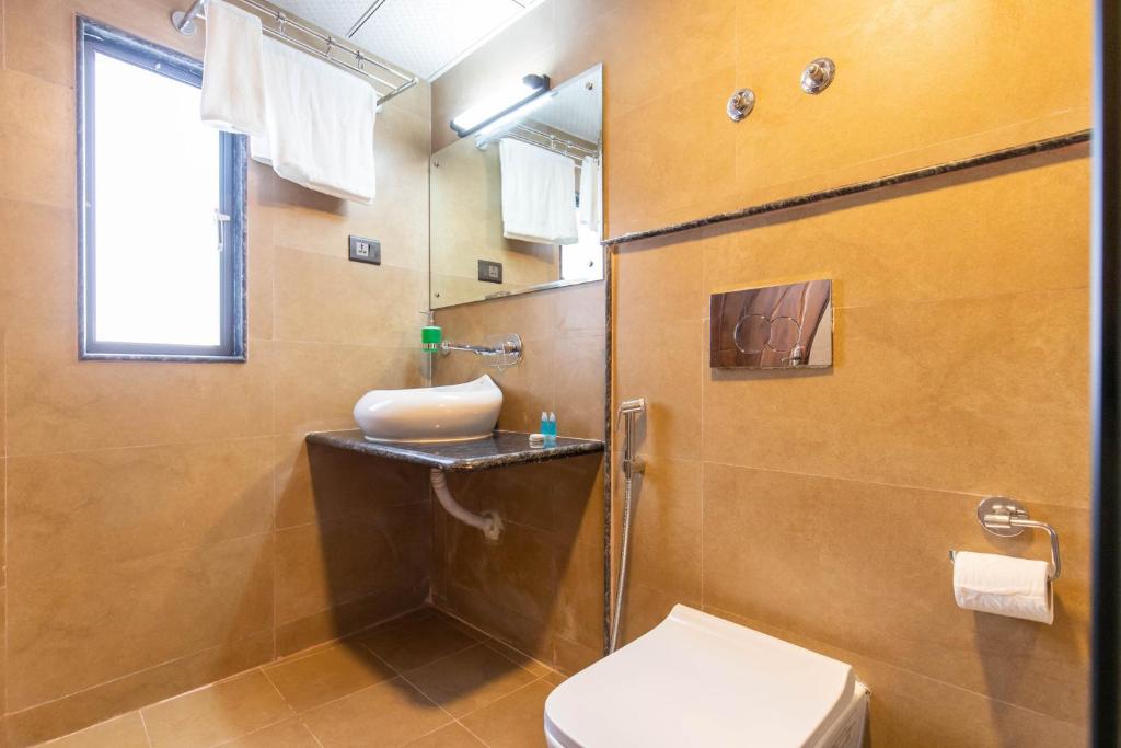 Koupelna v ubytování Hotel Wawa