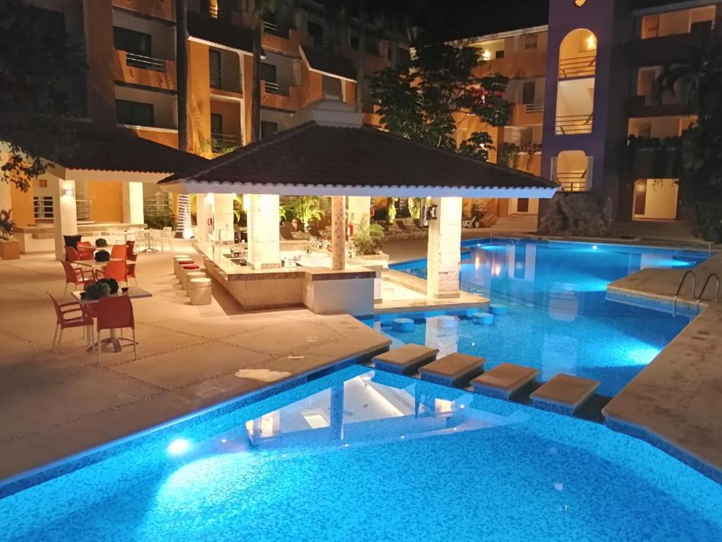 Bazén v ubytování Adhara Hacienda Cancun nebo v jeho okolí