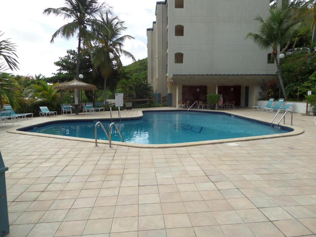 a swimming pool in the middle of a building at Sapphire Village Condos in Nazareth