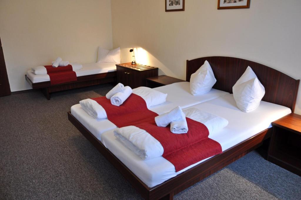 Postel nebo postele na pokoji v ubytování Hotel U Bílého koně