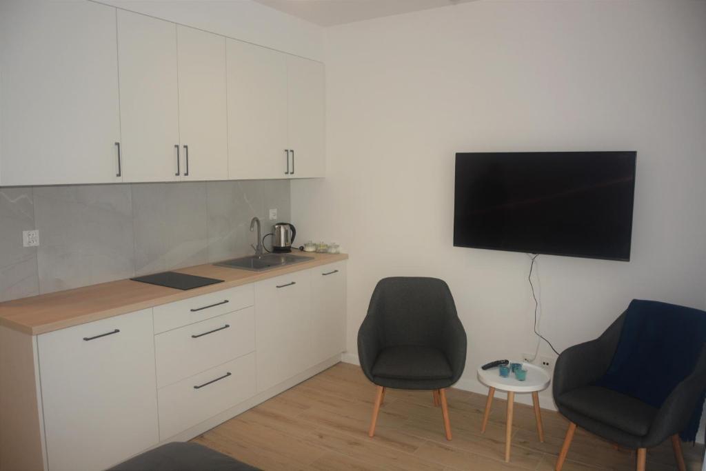 Kuchyňa alebo kuchynka v ubytovaní Apartament Royal Place II Jurowiecka 17