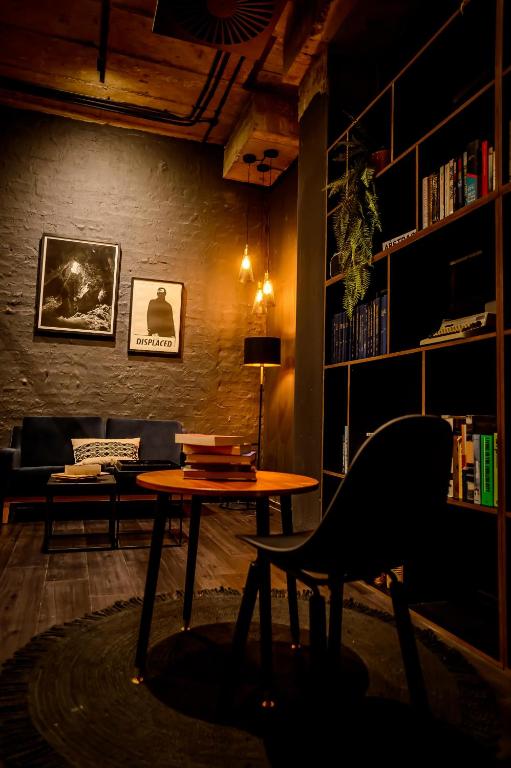 A biblioteca deste hotel