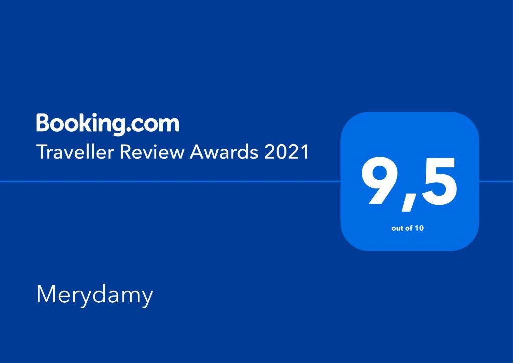 Certifikát, hodnocení, plakát nebo jiný dokument vystavený v ubytování Merydamy