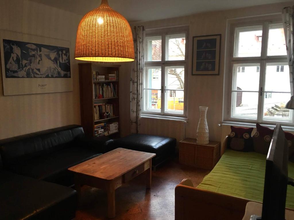Posezení v ubytování Apartmán u Mlsného medvěda