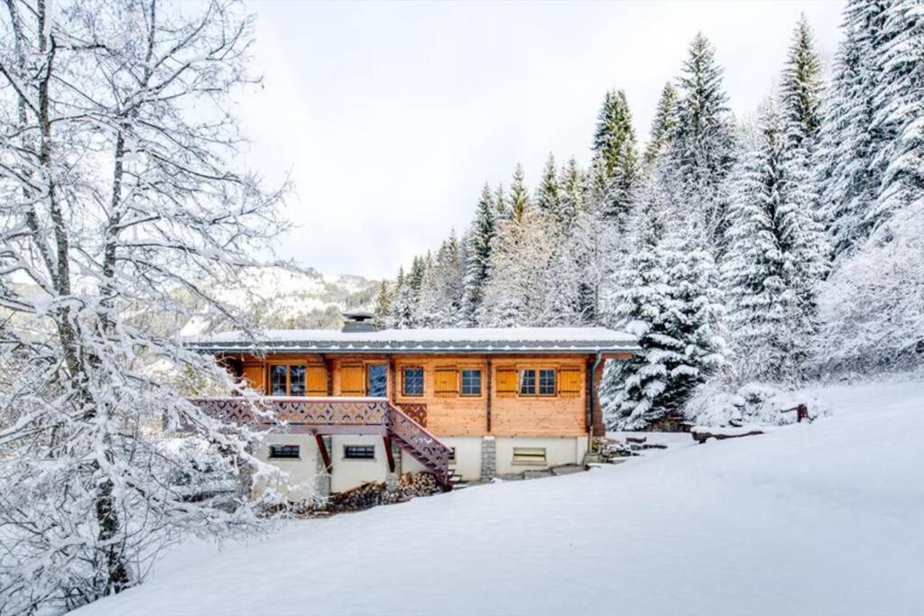 a house in the snow with snow covered trees at Chant du Coq - Chalet - BO Immobilier - Reduced prices on ski passes Châtel & Portes du Soleil in Châtel