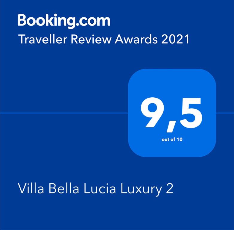 Villa Bella Lucia Luxury 2 tanúsítványa, márkajelzése vagy díja