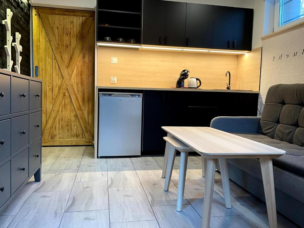 Kuchnia lub aneks kuchenny w obiekcie Apartament1 Tri-City Oliwa Ogród, prywatne wejście