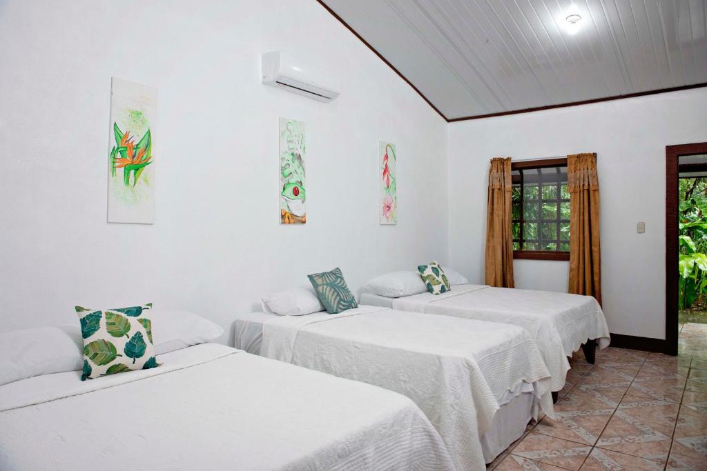 Ein Bett oder Betten in einem Zimmer der Unterkunft Hotel Tortuguero Beachfront