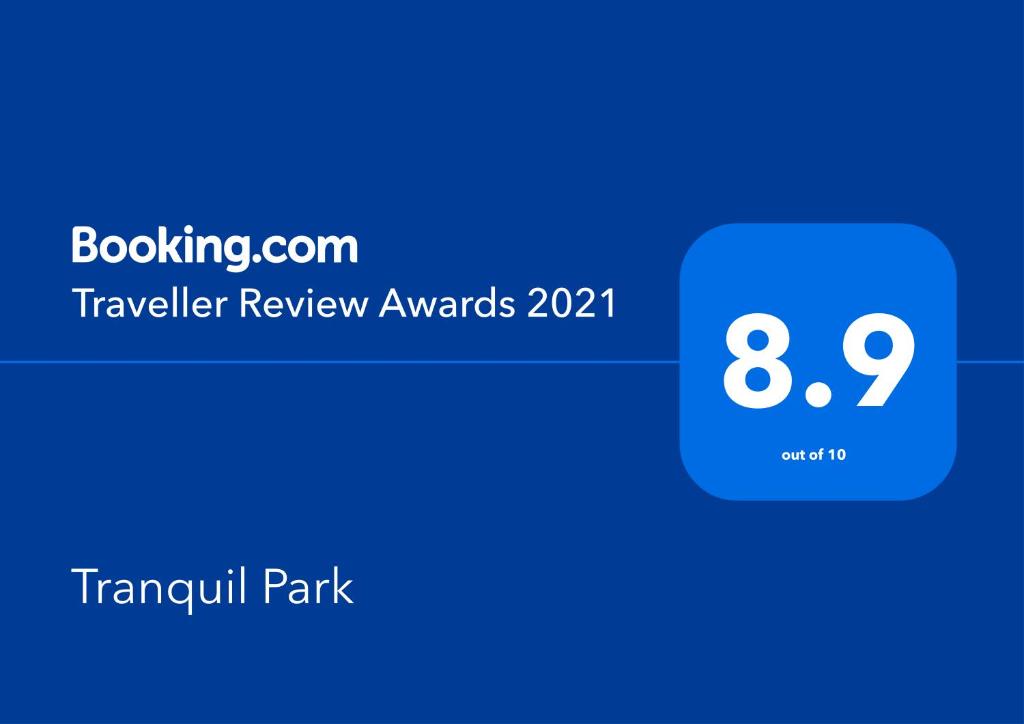 Certifikát, hodnocení, plakát nebo jiný dokument vystavený v ubytování Tranquil Park