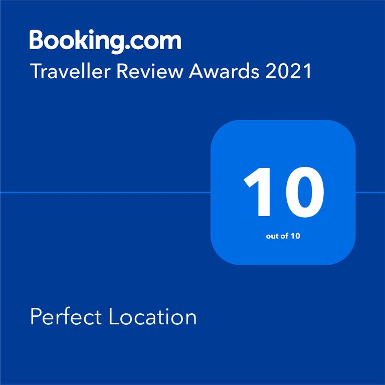 Certifikát, hodnocení, plakát nebo jiný dokument vystavený v ubytování Perfect Location το τέλειο μέρος για τις αποδράσεις σας!!!