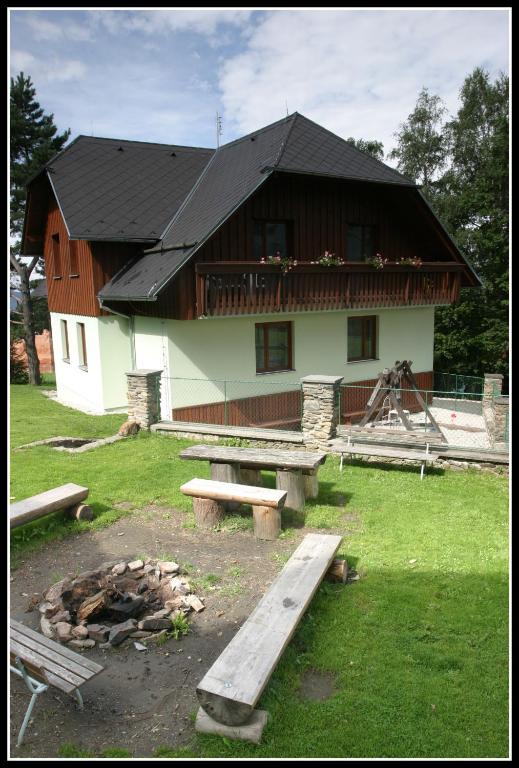 Zahrada ubytování Apartmány Šumava