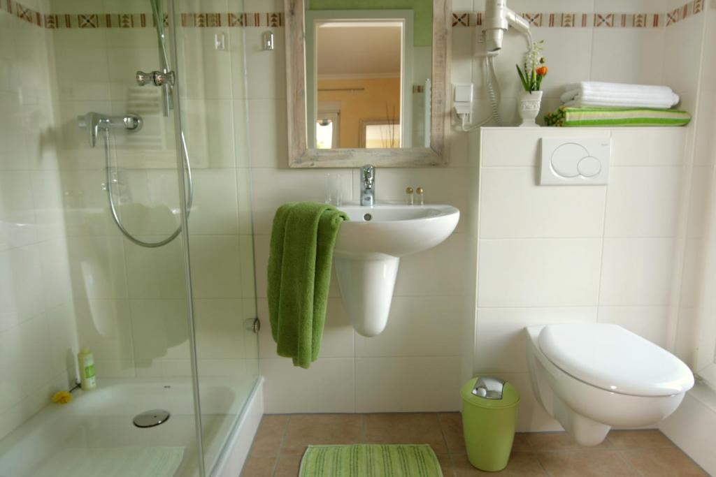 Koupelna v ubytování Hotel Villa Verde