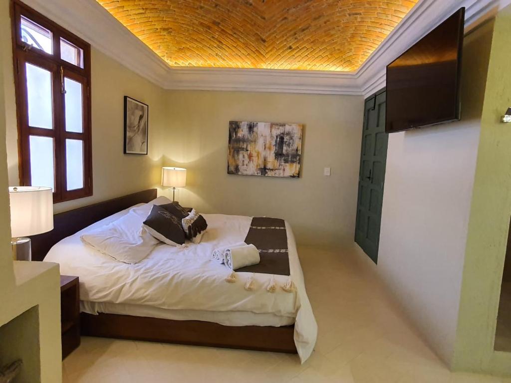 Postel nebo postele na pokoji v ubytování Mansion San Miguel