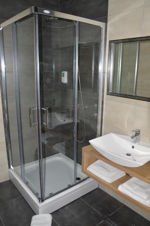 Koupelna v ubytování Hotel Slovenj Gradec