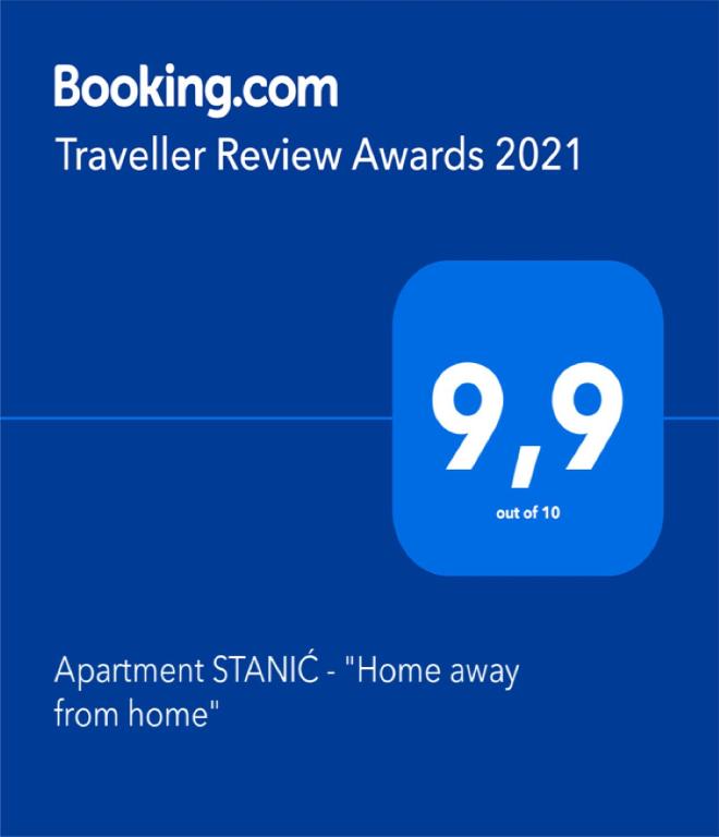 Certifikát, ocenenie alebo iný dokument vystavený v ubytovaní Apartment STANIĆ - "Home away from home"