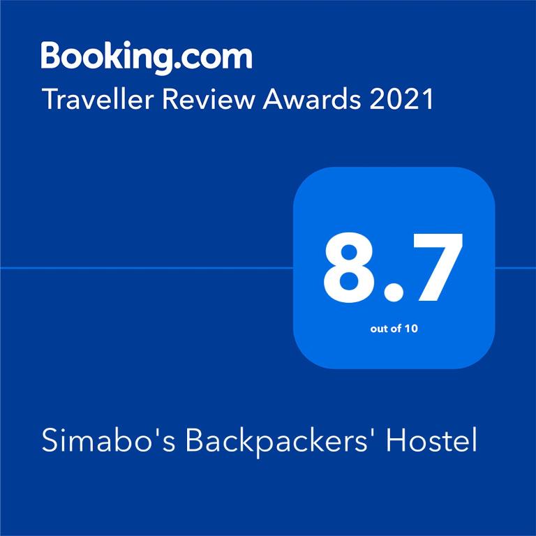 Certifikát, hodnocení, plakát nebo jiný dokument vystavený v ubytování Simabo's Backpackers' Hostel