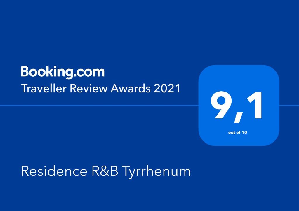 Certifikát, hodnocení, plakát nebo jiný dokument vystavený v ubytování Residence R&B Tyrrhenum