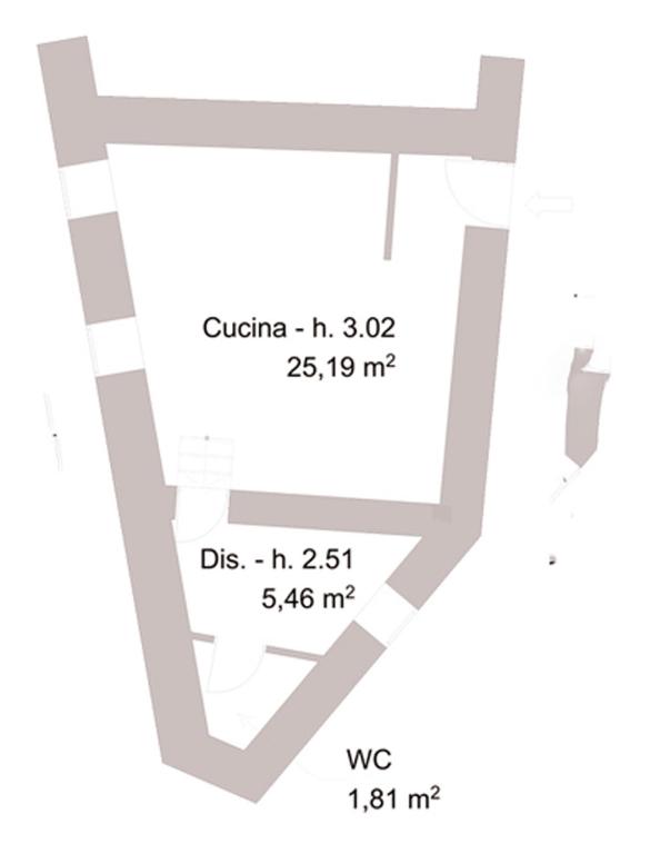 The floor plan of La Loggetta casa vacanze