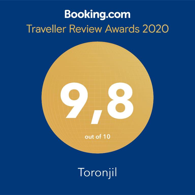 Certifikát, hodnocení, plakát nebo jiný dokument vystavený v ubytování Toronjil