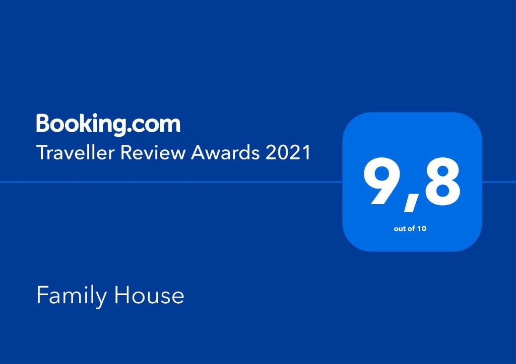 Certifikát, hodnocení, plakát nebo jiný dokument vystavený v ubytování Family House