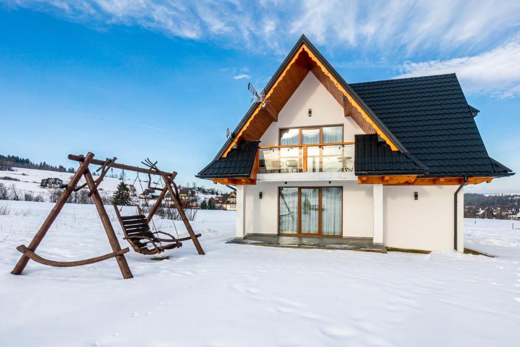 Tatra Apartments z zewnętrznym jacuzzi kapag winter