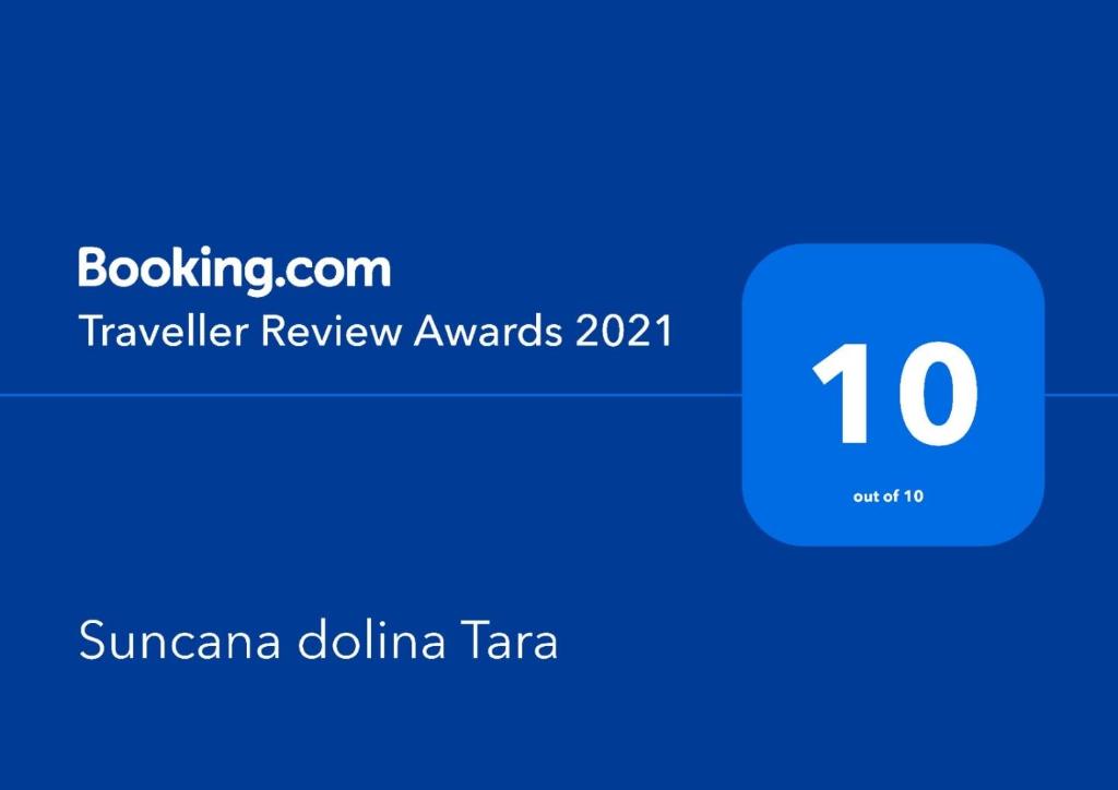 Certifikát, hodnocení, plakát nebo jiný dokument vystavený v ubytování Suncana dolina Tara