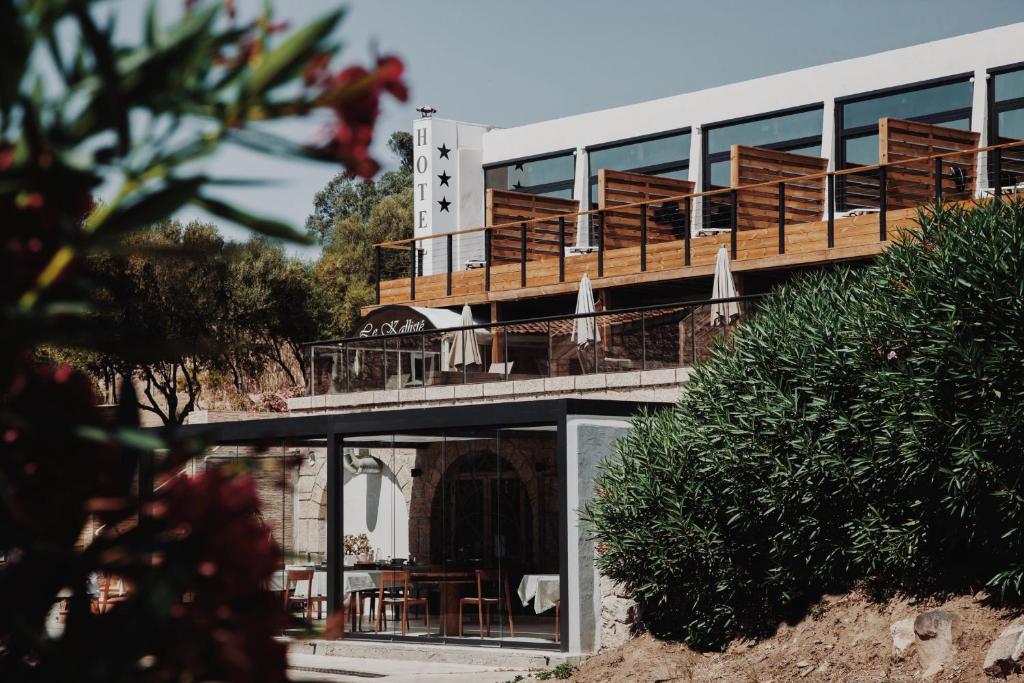 Balkón nebo terasa v ubytování Auberge Kallisté - Eco Label