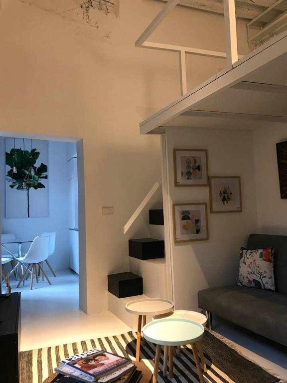 Postel nebo postele na pokoji v ubytování Belén Modern & luxury space near Plaza Mayor