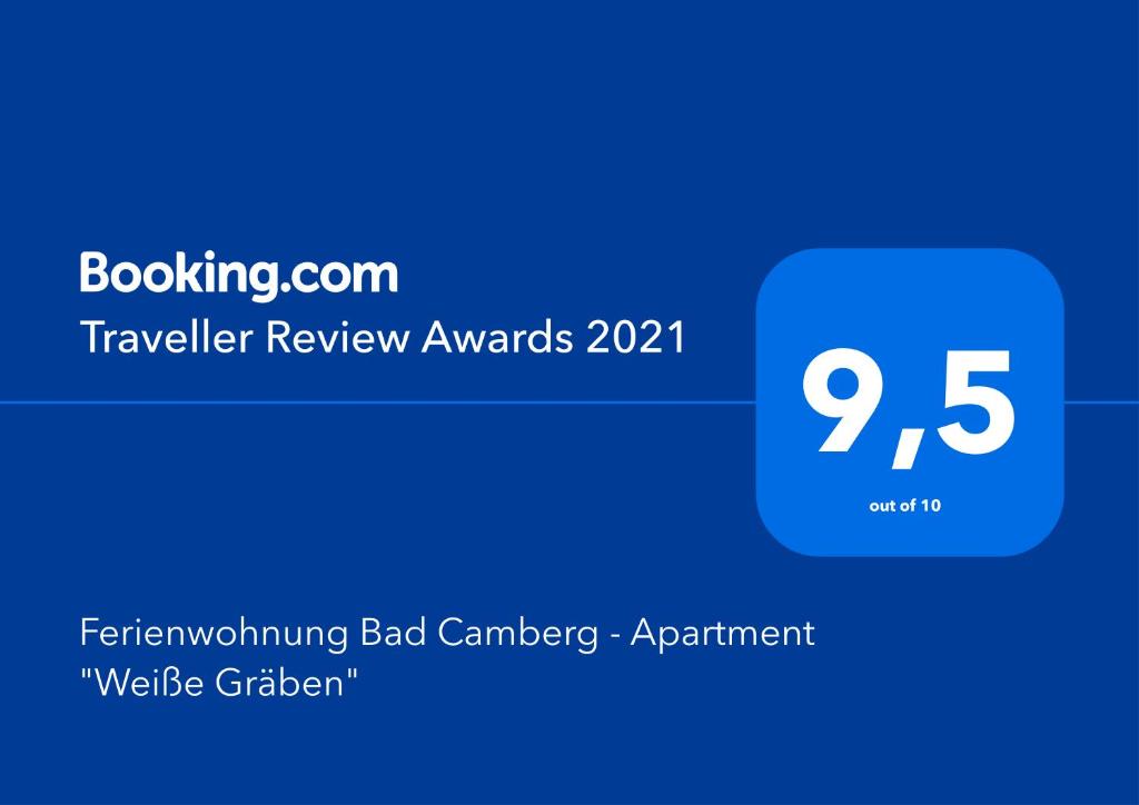 Certifikát, hodnocení, plakát nebo jiný dokument vystavený v ubytování Ferienwohnung Bad Camberg - Apartment Weisse Graeben