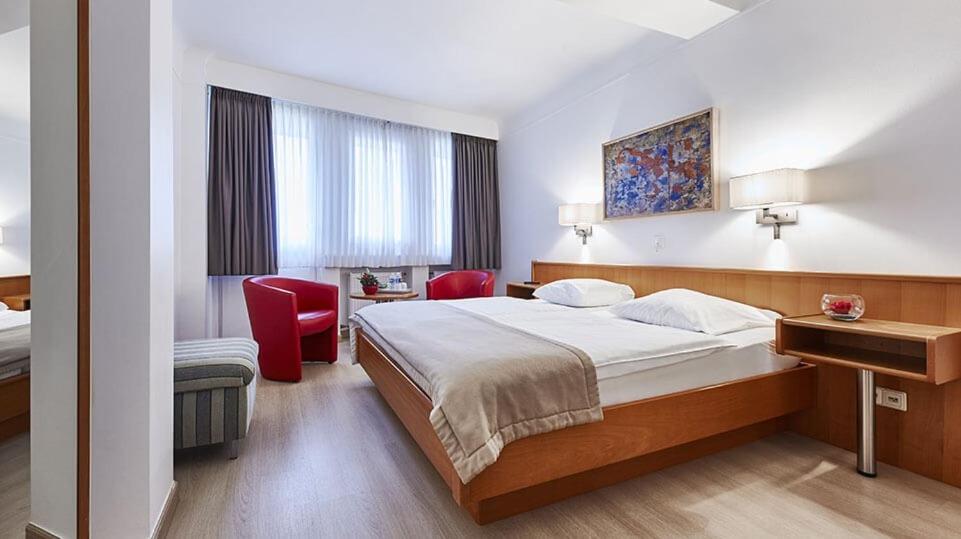 Postel nebo postele na pokoji v ubytování Hotel Francais