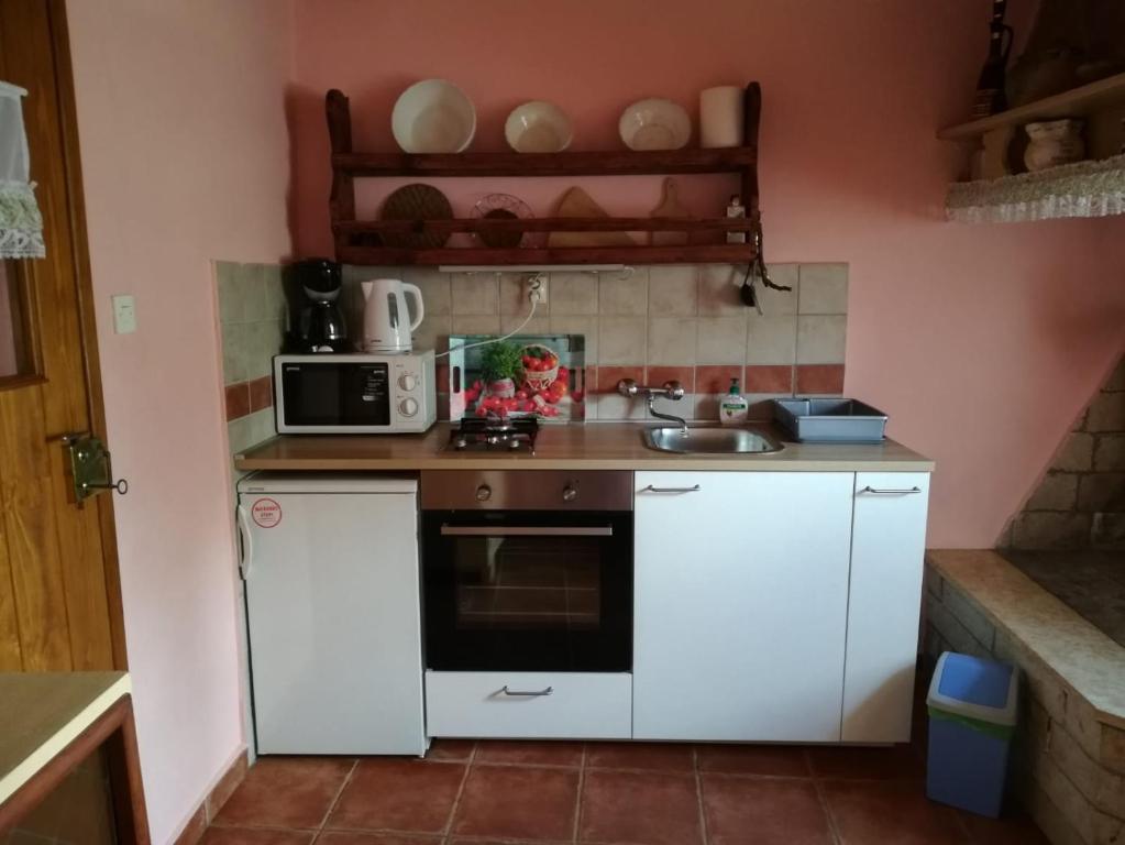 Kuchyň nebo kuchyňský kout v ubytování Holiday Home Maria