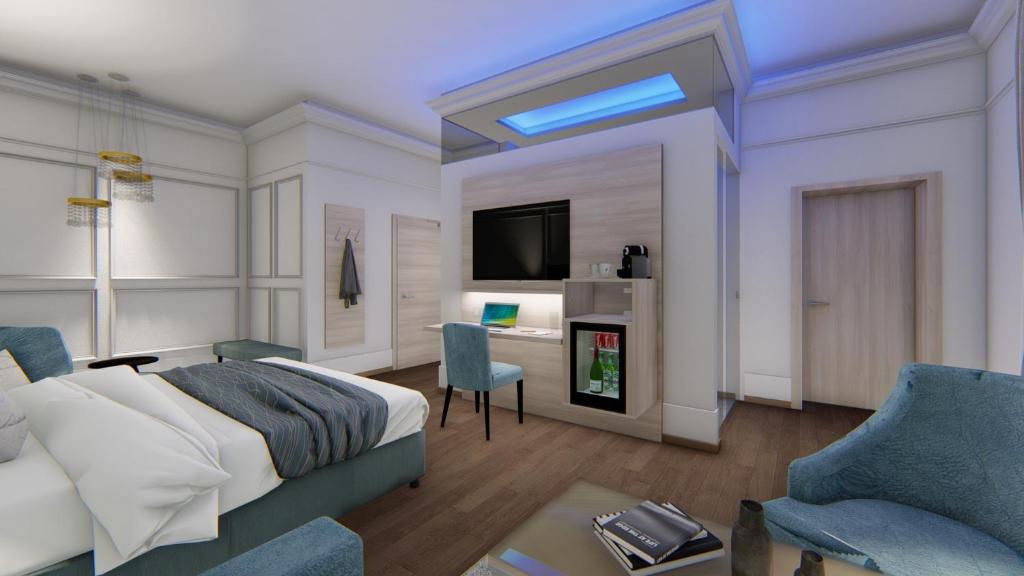 TV a/nebo společenská místnost v ubytování Hotel Domhof