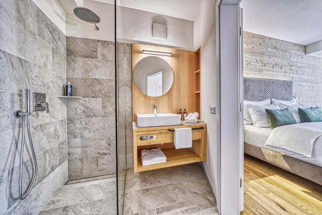 Koupelna v ubytování Hotel Pustertalerhof