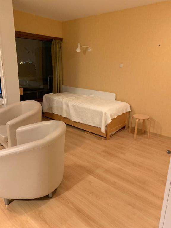 Katil atau katil-katil dalam bilik di Cosy Laguna Resort Knokke Duinbergen Furnitured Internet studio
