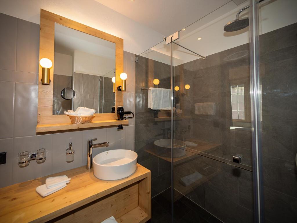 Koupelna v ubytování Hotel Parsenn