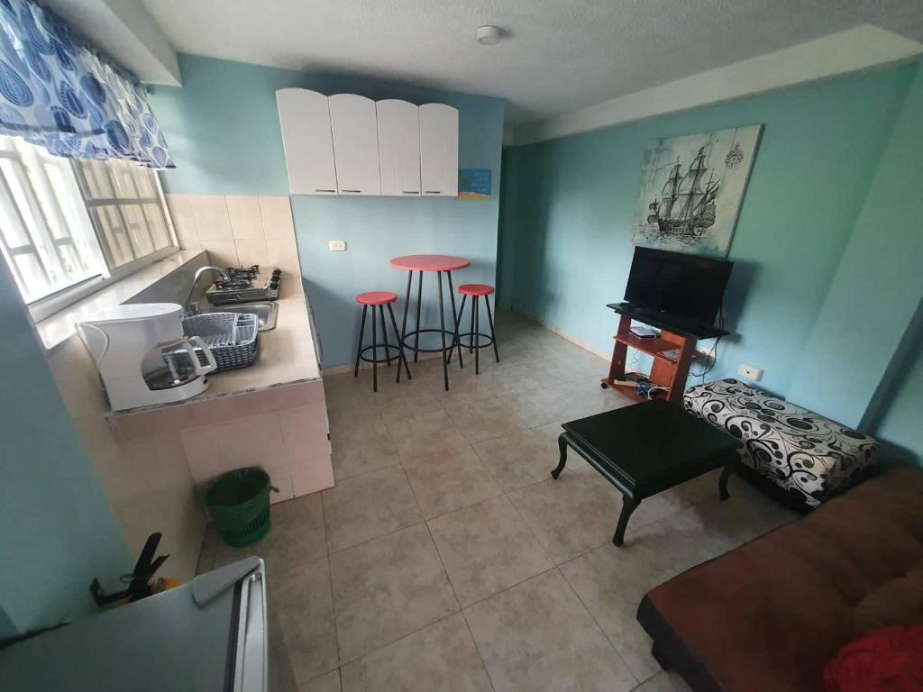 Kuchyň nebo kuchyňský kout v ubytování Apartamentos Sound Bay Beach