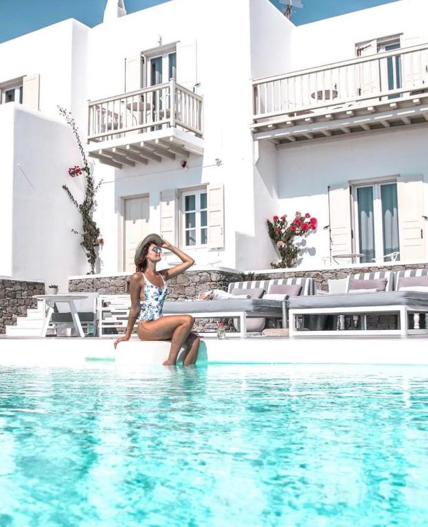 Bazén v ubytovaní Mykonos Princess Hotel alebo v jeho blízkosti