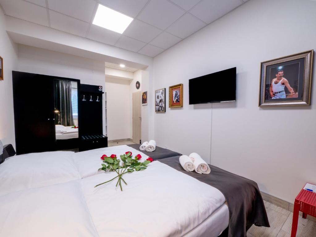 Postel nebo postele na pokoji v ubytování Apartmany Style
