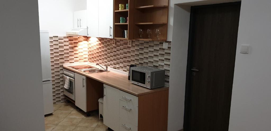 Kuchyň nebo kuchyňský kout v ubytování Ubytovani-prostejov